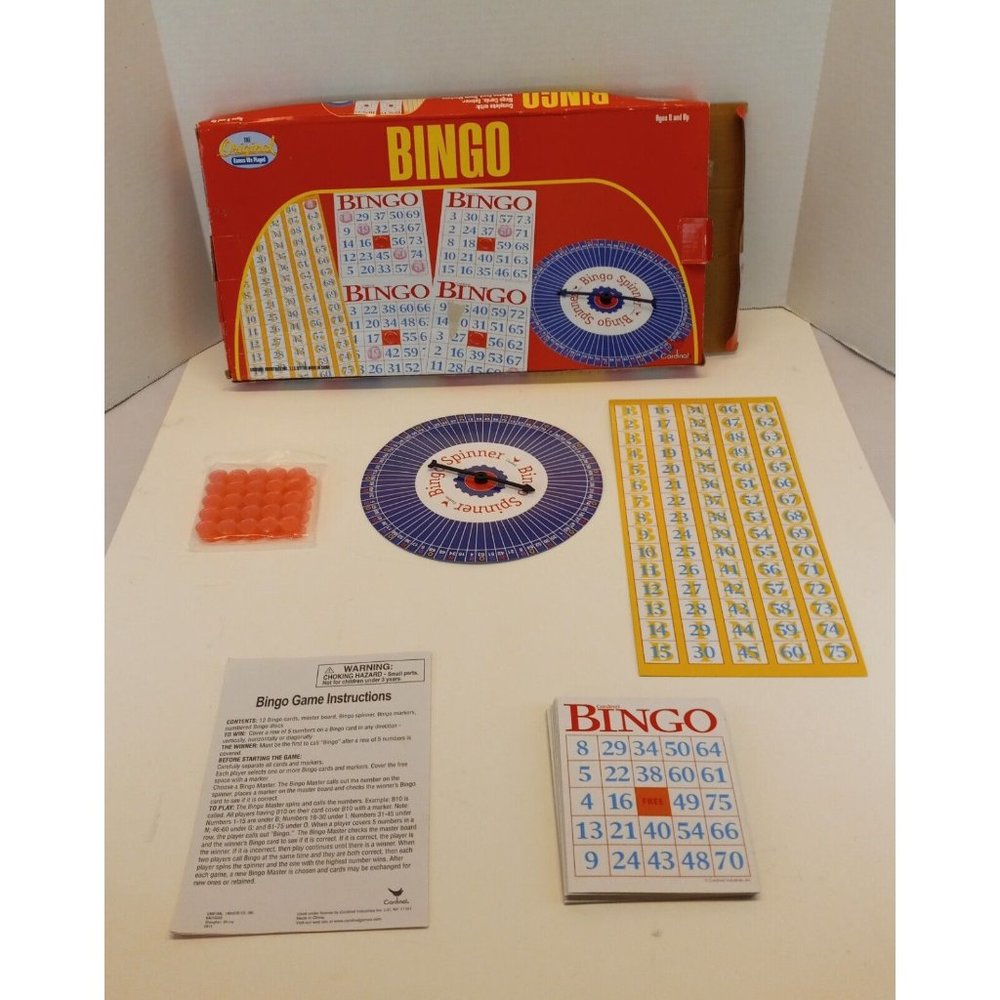 Bingo Game Set by Cardinal #10355 Complete in Original Box 2-12 Players Ages 8+